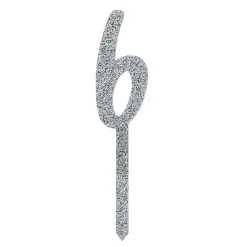 Online CG Global Products Ltd Kagedekoration Tal Sølv Glitter i Akryl