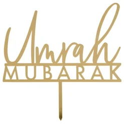 New CG Global Products Ltd Kagedekoration Umrah Mubarak i Akryl