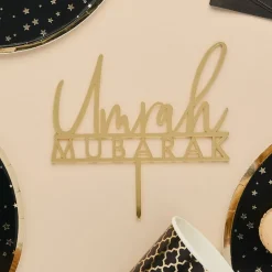 New CG Global Products Ltd Kagedekoration Umrah Mubarak i Akryl