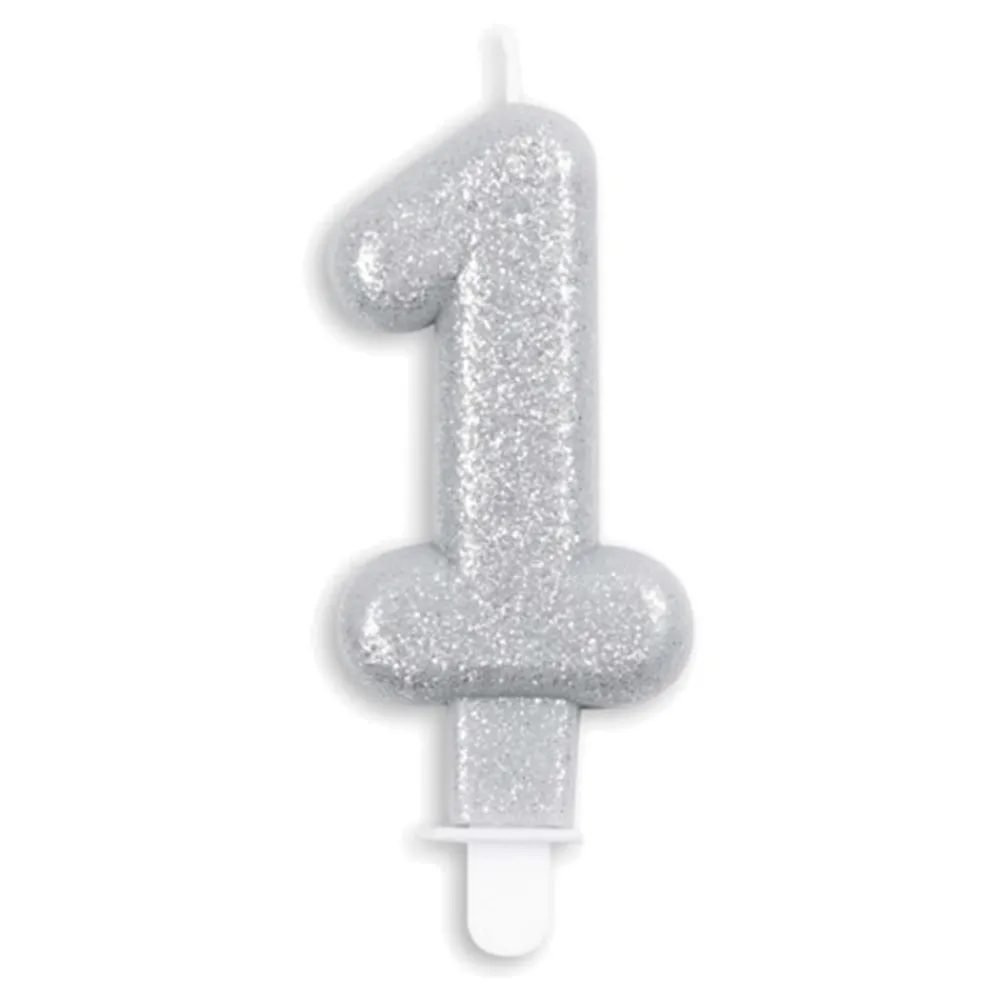 Globos Europe B.V. Kagelys Tal Glitrende Sølv - Oppyntning|Bagning