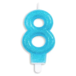 Globos Europe B.V. Kagelys Tal Glitter Blå - Oppyntning|Bagning