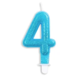 Globos Europe B.V. Kagelys Tal Glitter Blå - Oppyntning|Bagning