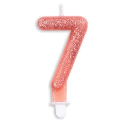 Globos Europe B.V. Kagelys Tal Glitter Rosaguld - Oppyntning|Bagning