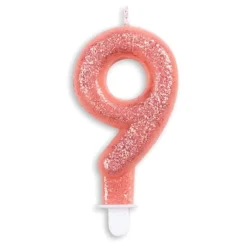 Globos Europe B.V. Kagelys Tal Glitter Rosaguld - Oppyntning|Bagning