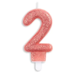 Globos Europe B.V. Kagelys Tal Glitter Rosaguld - Oppyntning|Bagning