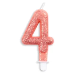 Globos Europe B.V. Kagelys Tal Glitter Rosaguld - Oppyntning|Bagning