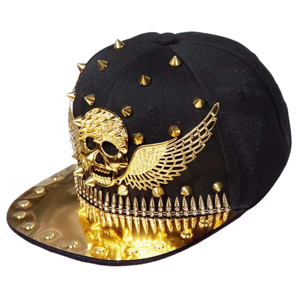 New Wilbers Karnaval B.V. Kasket Dope med Nitter Sort/Guld