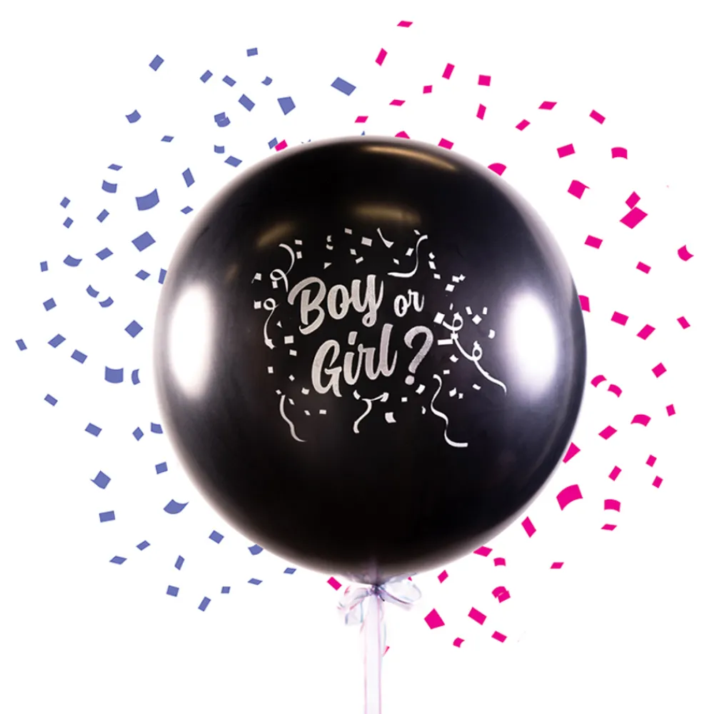 Ballongkungen AB Kæmpeballon Boy or Girl med Konfetti - Balloner