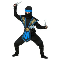 Widmann S.r.l. Kombat Ninja Blå Børnekostume - Udklædningskostumer|Kostumetema