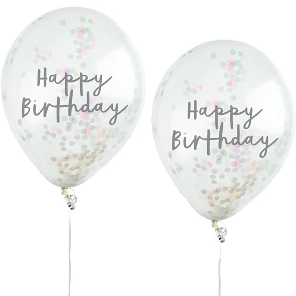 CG Global Products Ltd Konfettiballoner Happy Birthday Farveskinnende - Balloner
