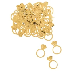 Unique UK Inc t/as Unique Party Konfetti Diamantringe Guld - Oppyntning