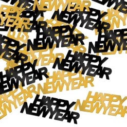 Three Sixty Degrees Ltd Konfetti Happy New Year Guld og Sort - Oppyntning