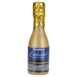 PartyDeco sp. z o.o. Konfettikanon Champagneflaske Guld - Festtilbehør|Oppyntning