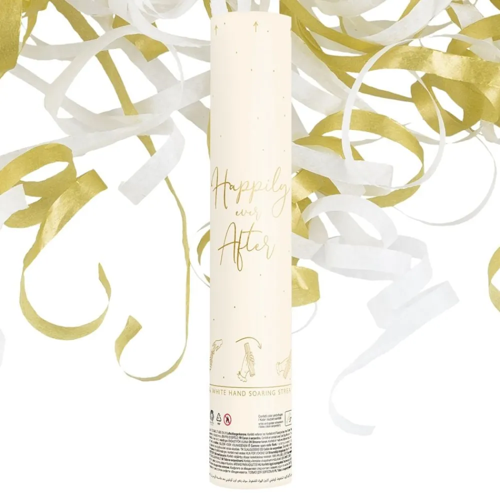 New PartyDeco sp. z o.o. Konfettikanon Happily Ever After Guld/Hvid