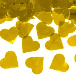 PartyDeco sp. z o.o. Konfettikanon Hjerter Guld Metallic - Festtilbehør