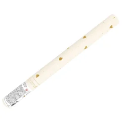 PartyDeco sp. z o.o. Konfettirør Hjerter Guld/Hvid - Oppyntning