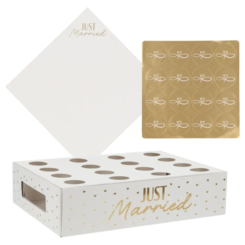 Folat B.V. Konfettistrut Kit Just Married - Oppyntning