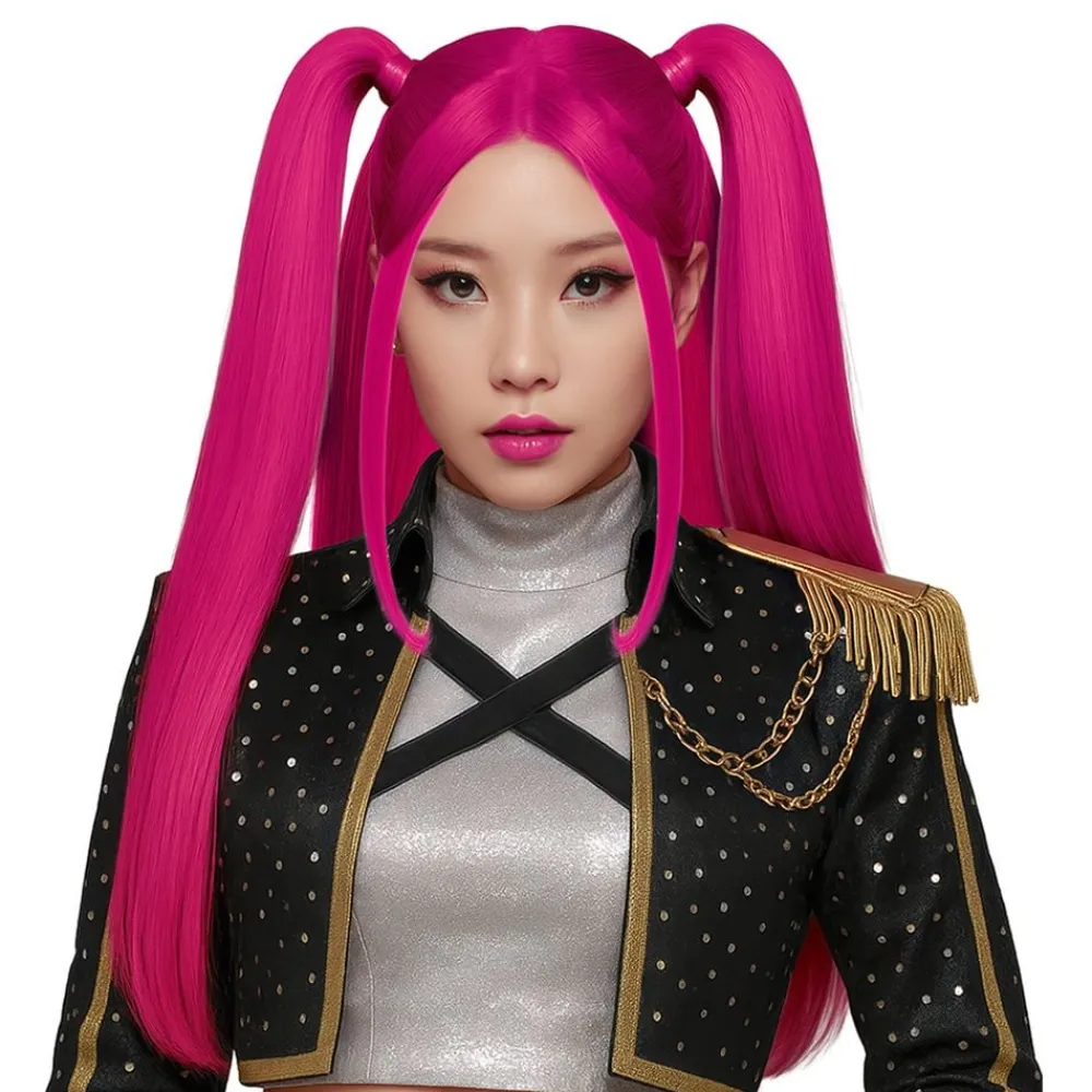 Fiestas Guirca, S.L K-pop Pink Charm Paryk - Kostumetema|Parykker