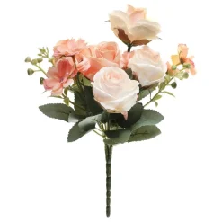 Discount Santex Kunstig Blomsterbuket Roser Peach