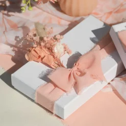 Santex Kunstig Blomsterkvist Peach - Oppyntning|Gaveindpakning
