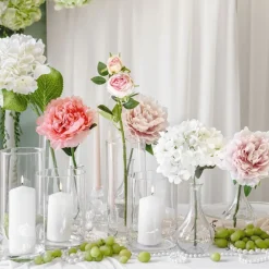 PartyDeco sp. z o.o. Kunstig Blomst Pæon Lyserød - Hjem & Husholdning|Oppyntning