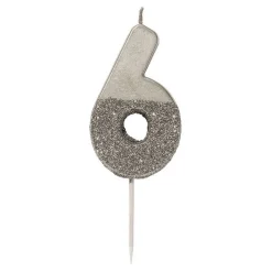 Online Talking Tables Ltd Lagkagelys Tal Sølv/Glitter