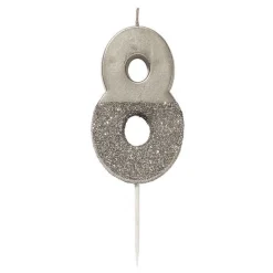 Online Talking Tables Ltd Lagkagelys Tal Sølv/Glitter