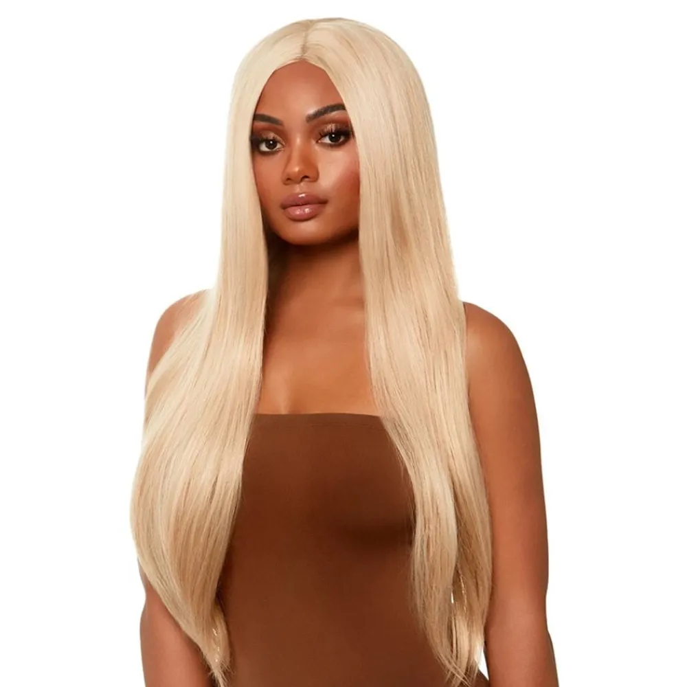 Leg Avenue Europe Lang Lige Blond Deluxe Paryk - Kostumetema|Merchandise