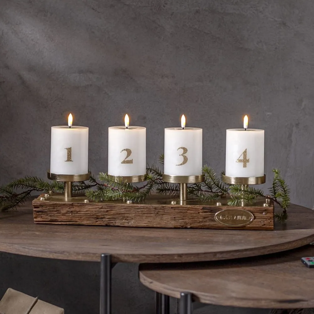 Star Trading AB LED Bloklys Flamme Advent - Hjem & Husholdning