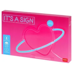 Kidek AB LED-lampe Planet Heart med Neon-effekt - Hjem & Husholdning