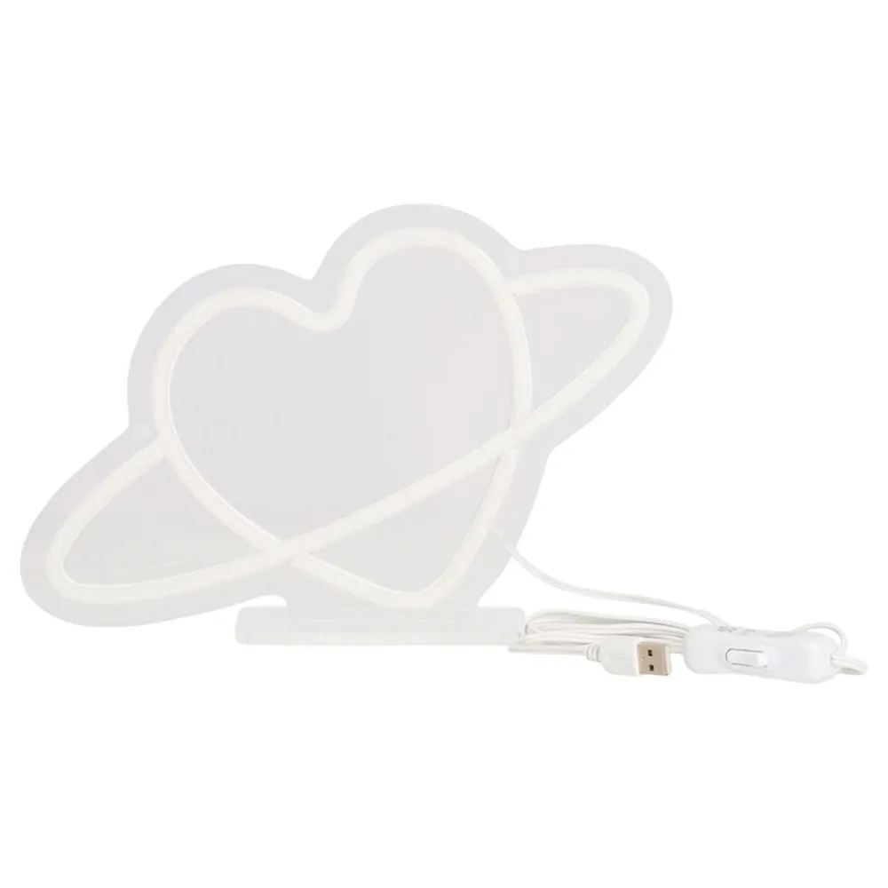Kidek AB LED-lampe Planet Heart med Neon-effekt - Hjem & Husholdning