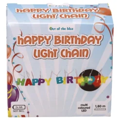 Out of the blue KG LED Lyskæde Happy Birthday - Oppyntning|Hjem & Husholdning