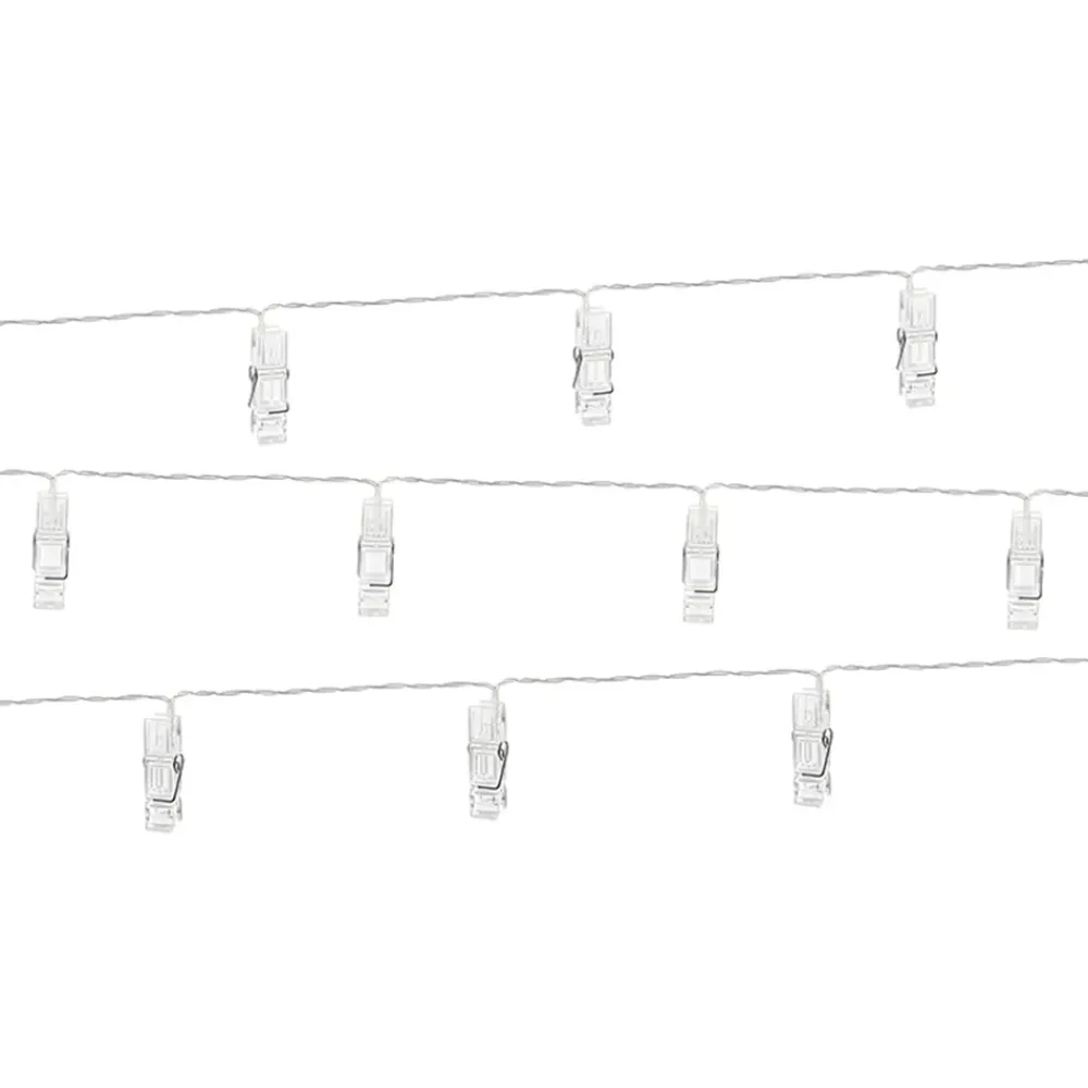 PartyDeco sp. z o.o. LED-Photo Clips Lights Clear - Oppyntning|Hjem & Husholdning