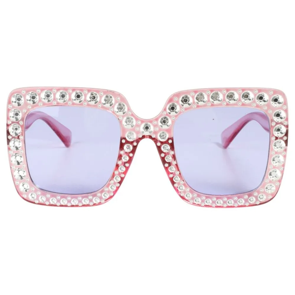 New Hisab/Joker Company AB Lyserøde Briller med Strass