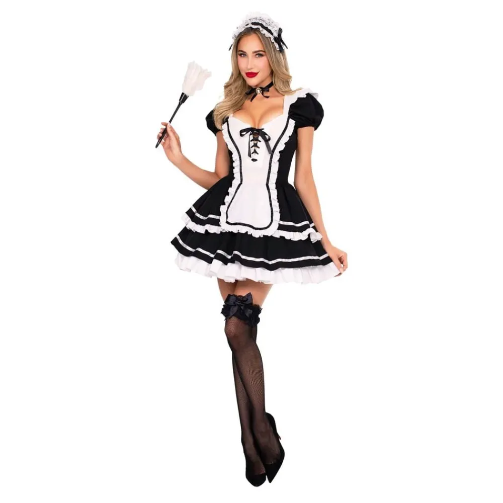 Outlet Leg Avenue Europe Maid to Flirt Kjole Deluxe Kostume