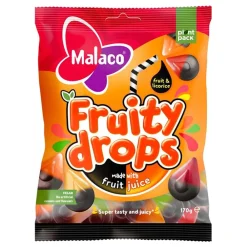 Online ERT Godis AB Malaco Fruity Drops Fruit & Licorice