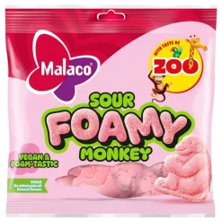 Hot ERT Godis AB Malaco Zoo Sour Foamy Monkey Økonomipakke
