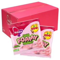 Hot ERT Godis AB Malaco Zoo Sour Foamy Monkey Økonomipakke