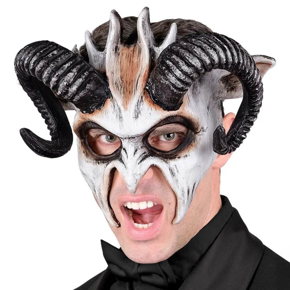 Widmann S.r.l. Maske Dæmon med Horn - Masker