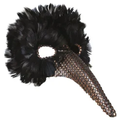 Ptit Clown Maske Korp med Fjer Deluxe - Kostumetema|Masker