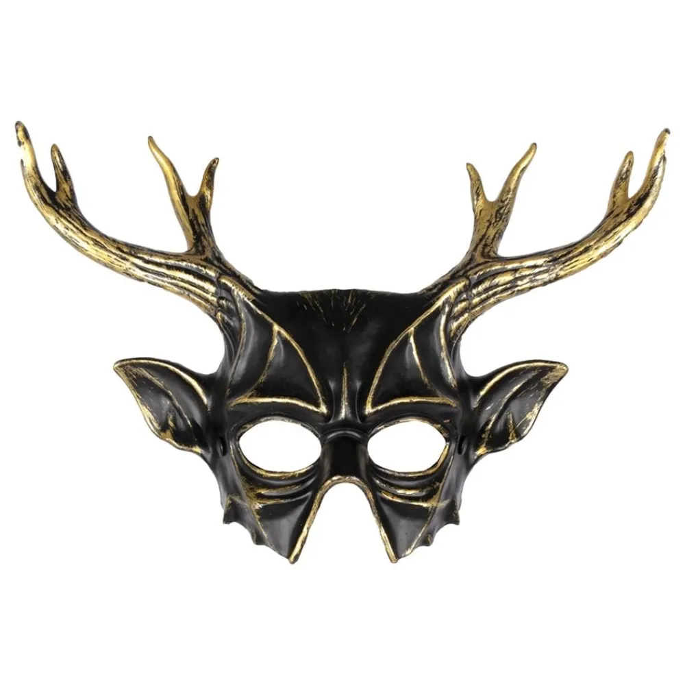 Ptit Clown Maske Rensdyr Fantasy Sort/Guld