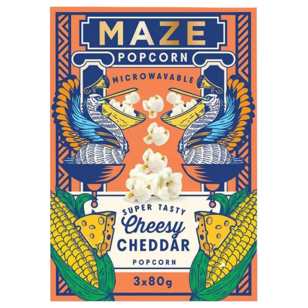 Hot ERT Godis AB Maze Popcorn Cheesy Cheddar