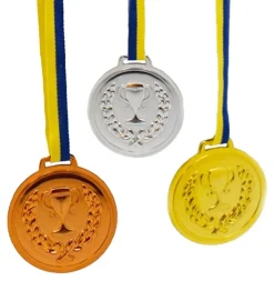 Hisab/Joker Company AB Medaljer Guld/Sølv/Bronze med Bånd - Tilbehør