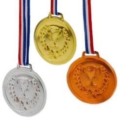 Hisab/Joker Company AB Medaljer Guld/Sølv/Bronze med Bånd