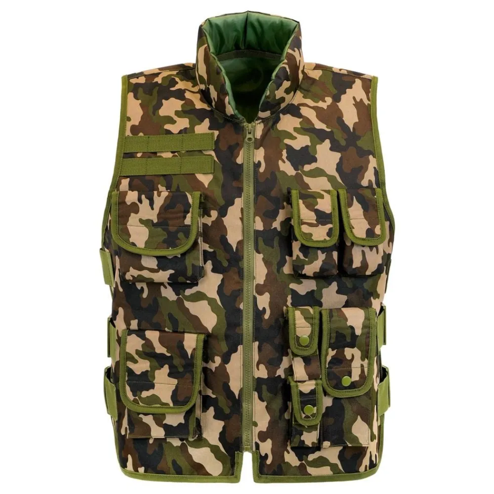 Widmann S.r.l. Militærvest Camouflage - Tilbehør|Udklædningskostumer