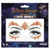New Rubies Netherland B.V. Moon Creations Face Jewels UV Neon Orange