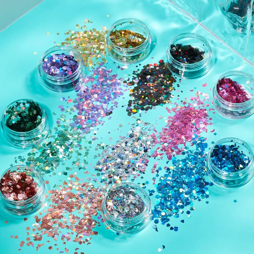 New Rubies Netherland B.V. Moon Creations Holografisk Glitter Shapes