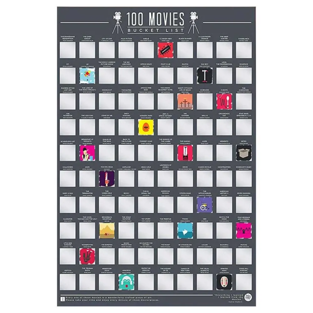 Ohlsson & Lohaven AB 100 Movies Bucket List Skrabetavle - Hobby & Fritid|Hjem & Husholdning