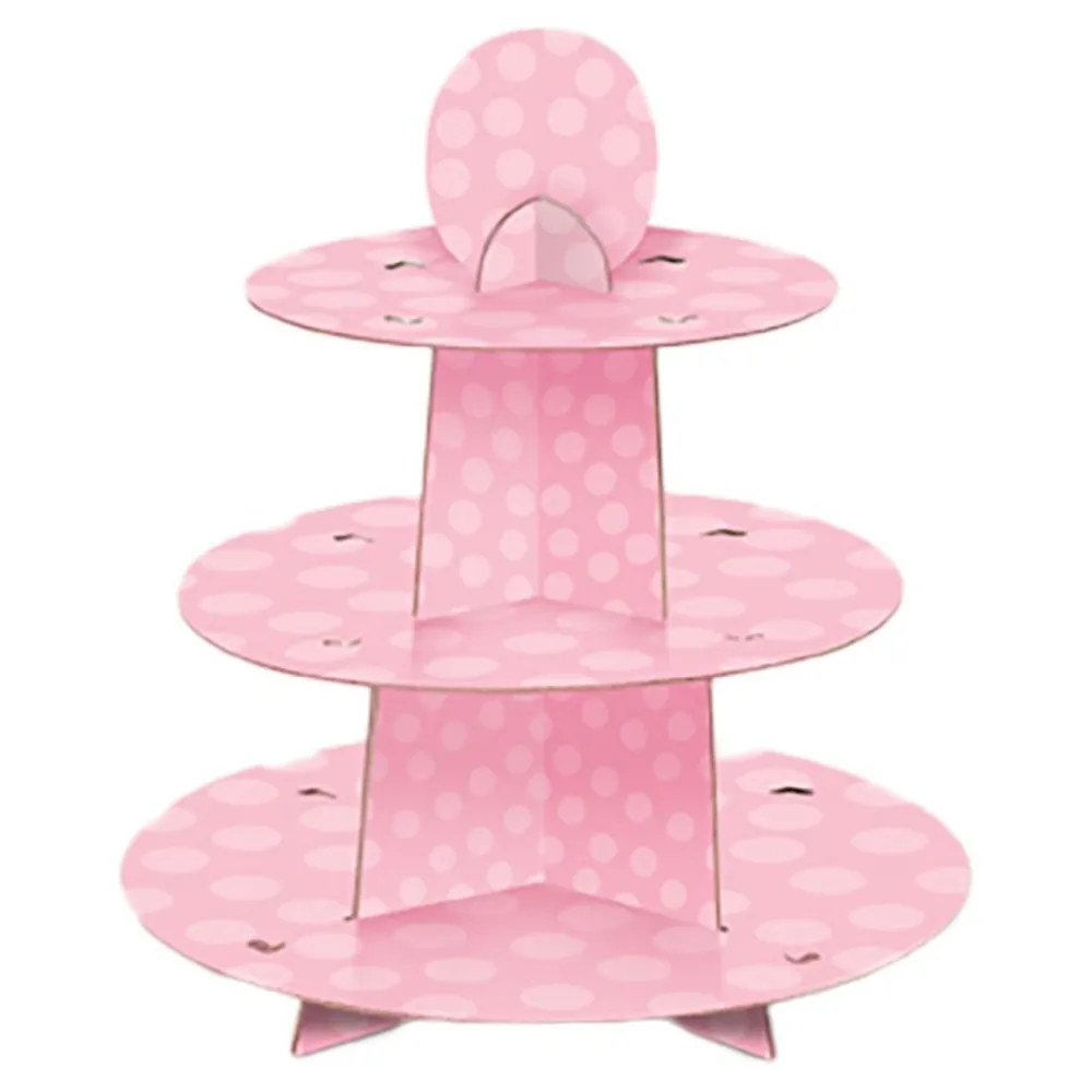 Outlet Unique UK Inc t/as Unique Party Muffinsstativ Baby Shower Lyserød