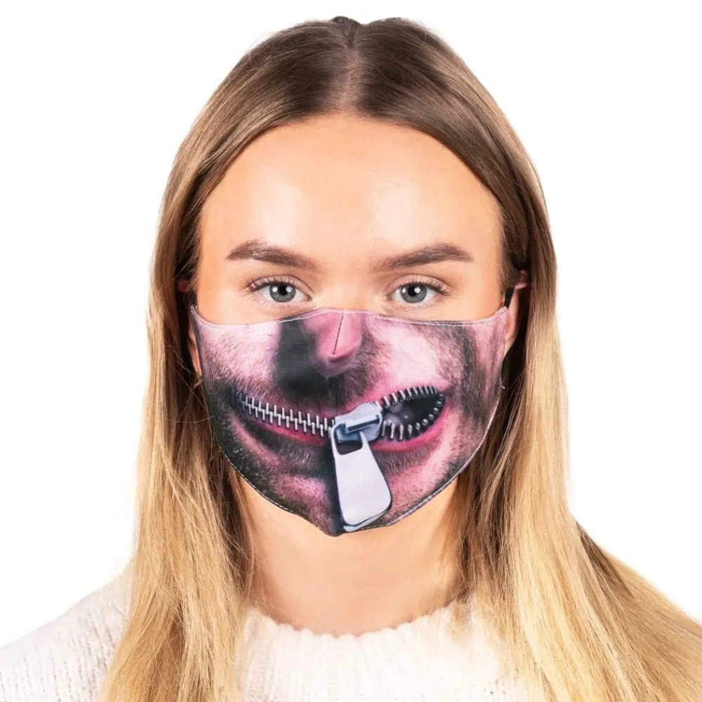 Partyking AB Mundbind med Ansigtsmotiv - Tilbehør|Masker